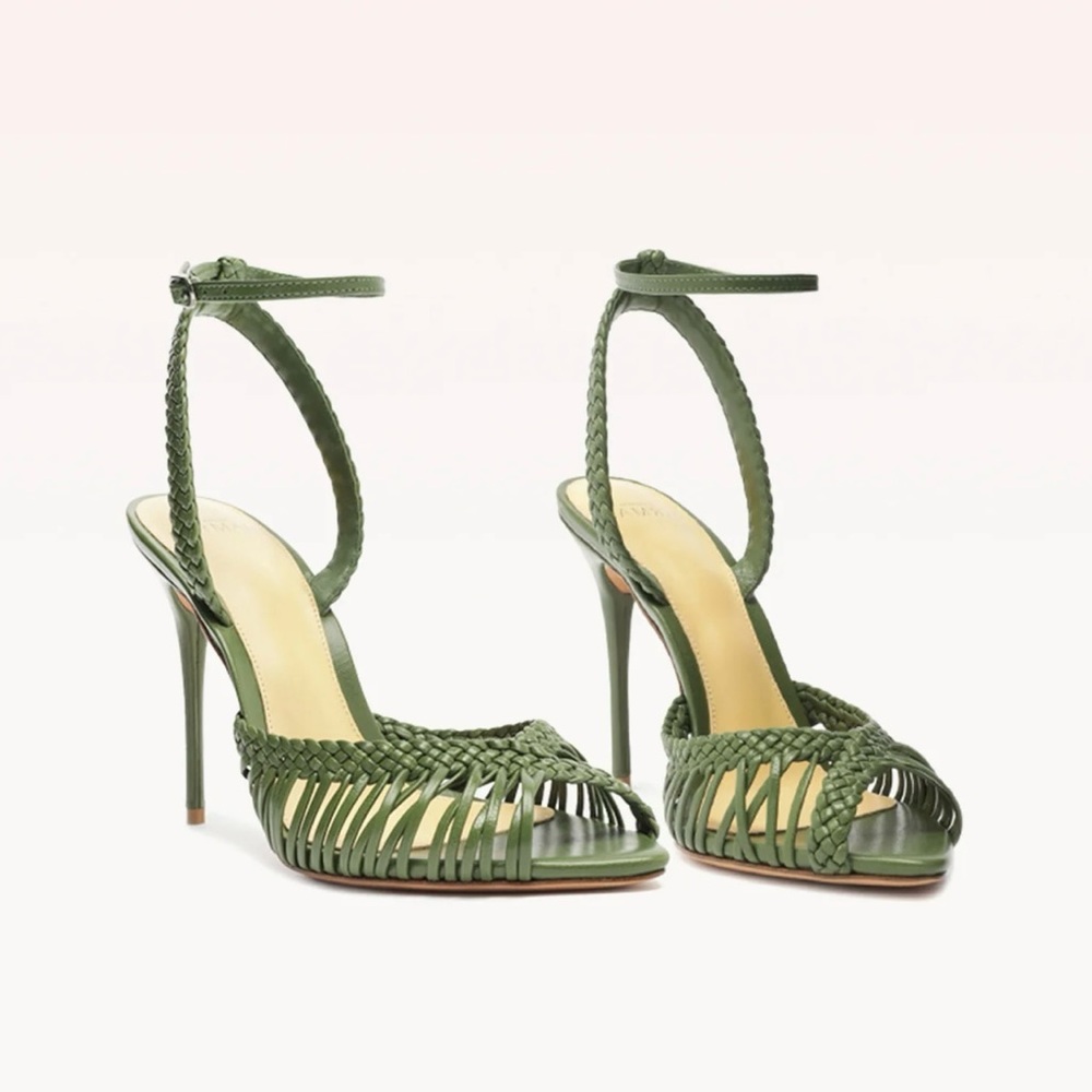Alexandre Birman Agatha green 100 mm. Size 39. Sold out on the website.